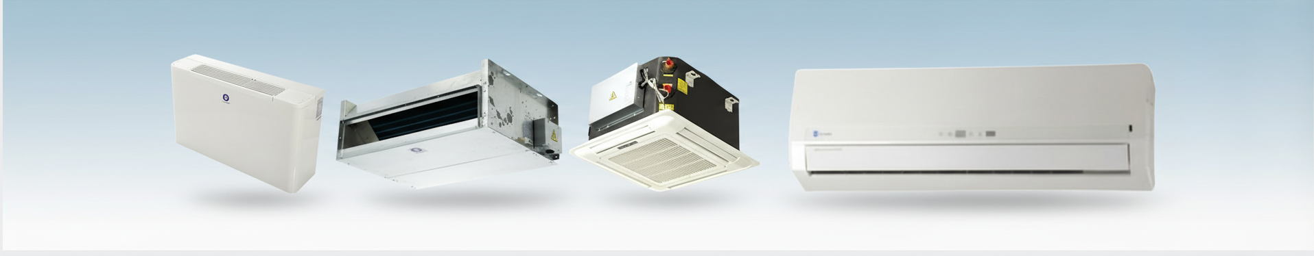 Различные типы фанкойлов: кассетные, настенные и канальные модели